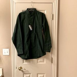 Ultra Club Men’s Long Sleeve Forest Green button down shirt.